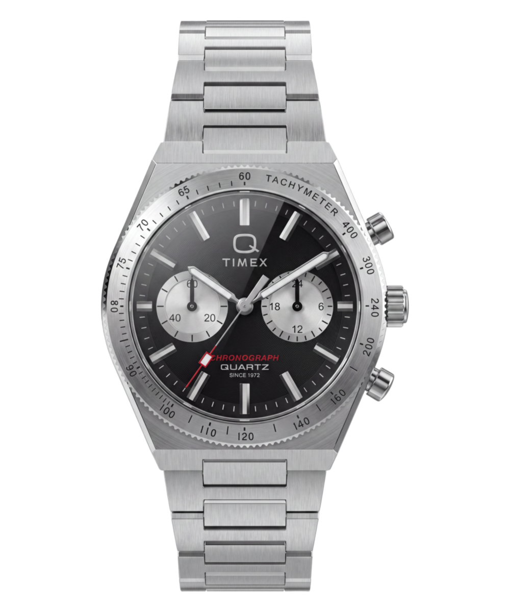 Timex Q Timex Continental Chronograph 36mm Stainless Steel Bracelet Watch