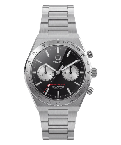 Timex Q Timex Continental Chronograph 36mm Stainless Steel Bracelet Watch