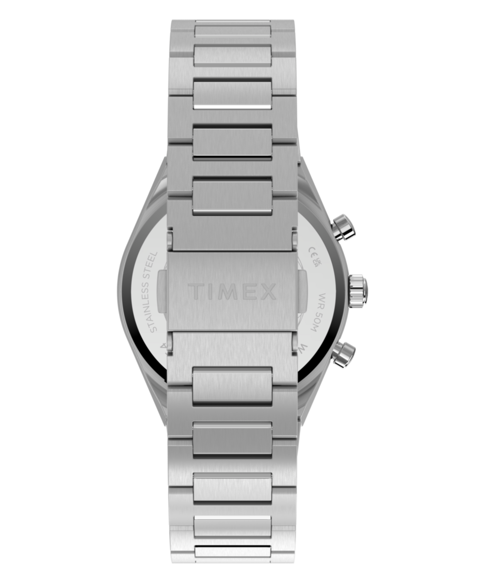 Timex Q Timex Continental Chronograph 36mm Stainless Steel Bracelet Watch