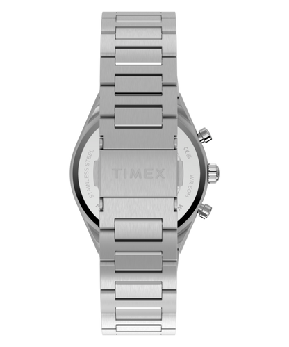 Timex Q Timex Continental Chronograph 36mm Stainless Steel Bracelet Watch