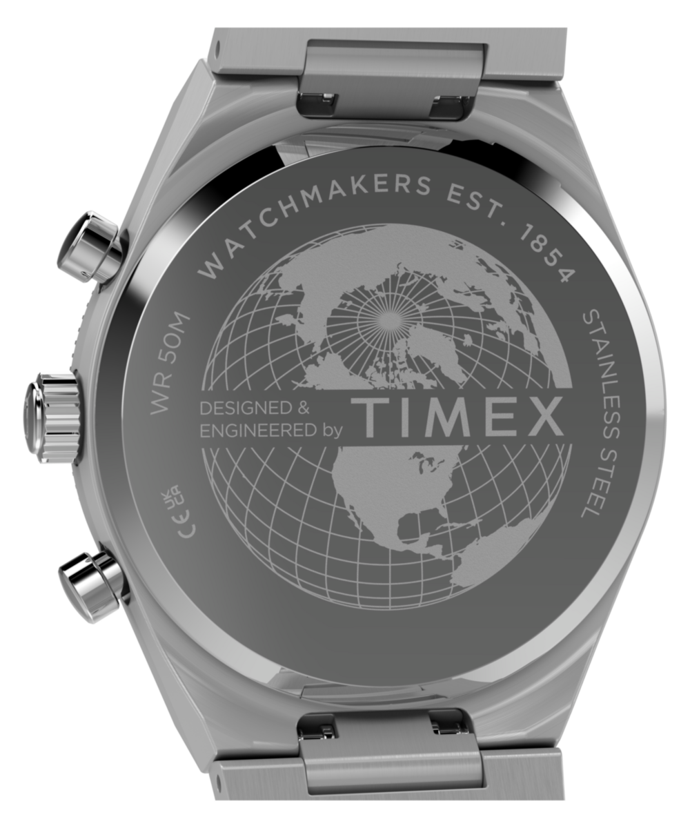 Timex Q Timex Continental Chronograph 36mm Stainless Steel Bracelet Watch