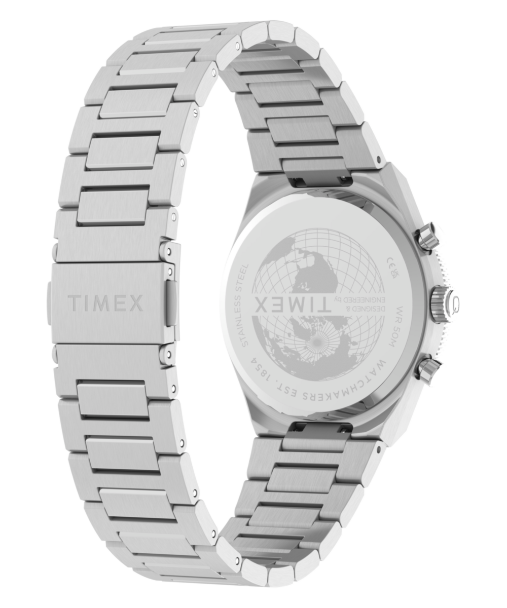 Timex Q Timex Continental Chronograph 36mm Stainless Steel Bracelet Watch