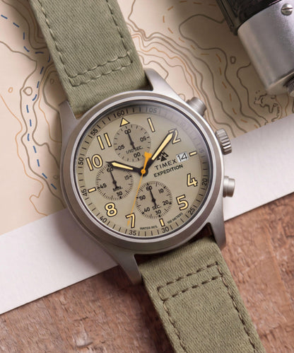 Timex Expedition Sierra Chronograph 43mm Fabric Strap Watch