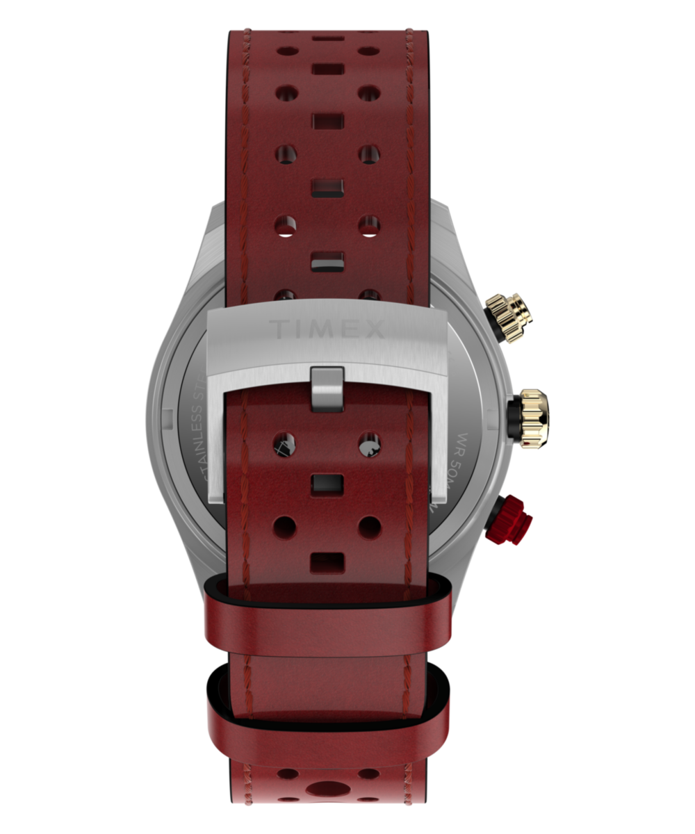 Timex Waterbury Heritage Chronograph 39mm Leather Strap Watch