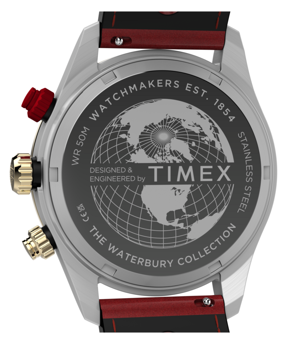 Timex Waterbury Heritage Chronograph 39mm Leather Strap Watch