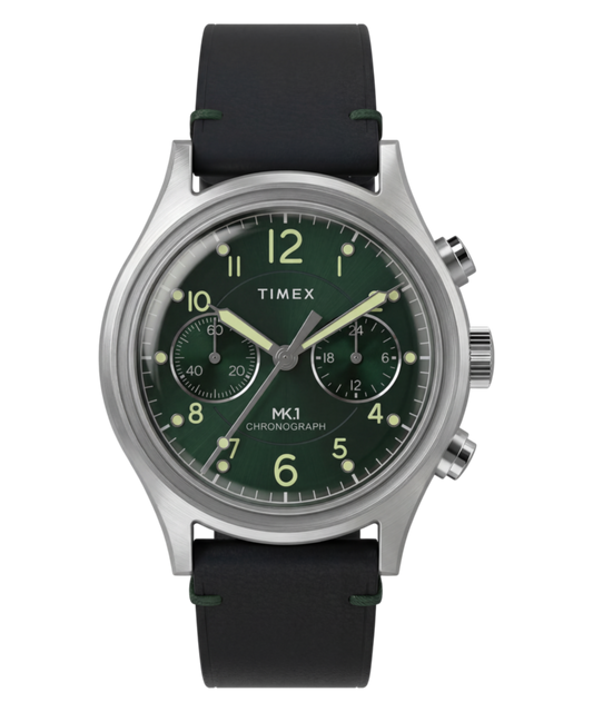 Timex MK1 Chronograph 40mm Leather Strap Watch