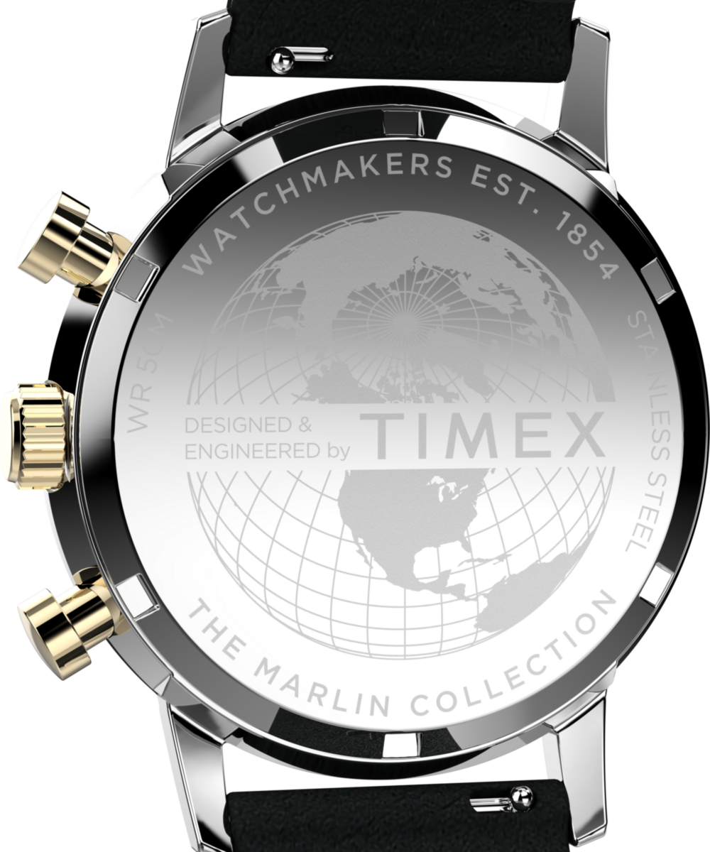 Timex Marlin Chronograph Tachymeter 40mm Leather Strap Watch