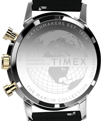 Timex Marlin Chronograph Tachymeter 40mm Leather Strap Watch