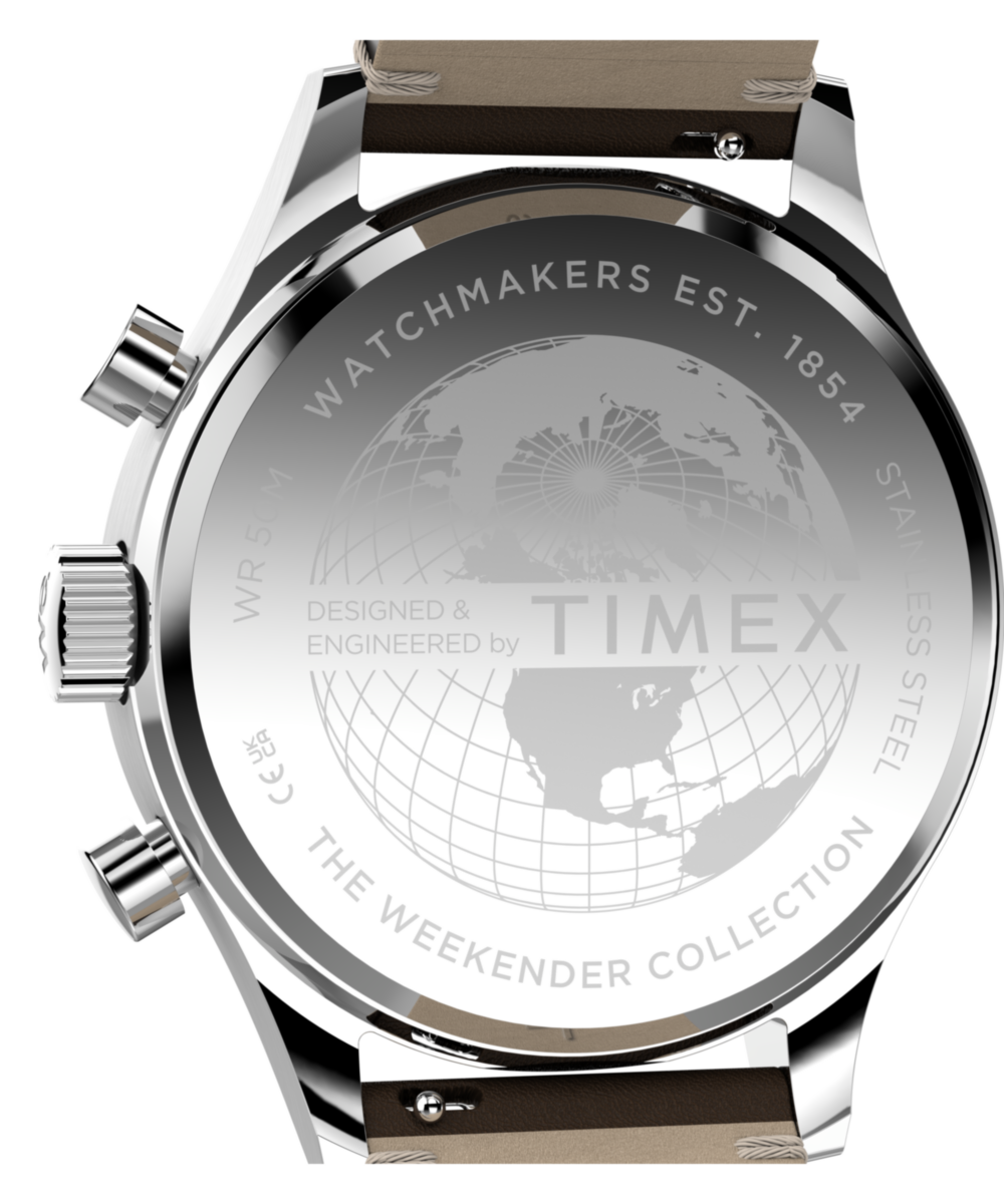 Timex Timex Weekender New England Chronograph 40mm Leather Strap Watch