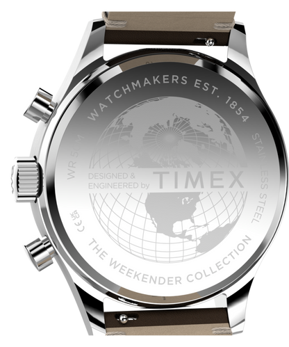Timex Timex Weekender New England Chronograph 40mm Leather Strap Watch
