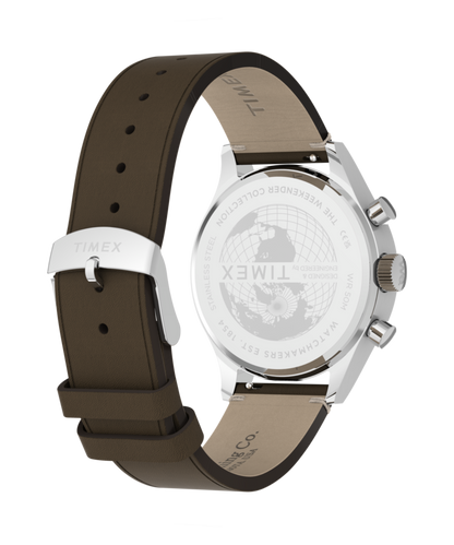 Timex Timex Weekender New England Chronograph 40mm Leather Strap Watch