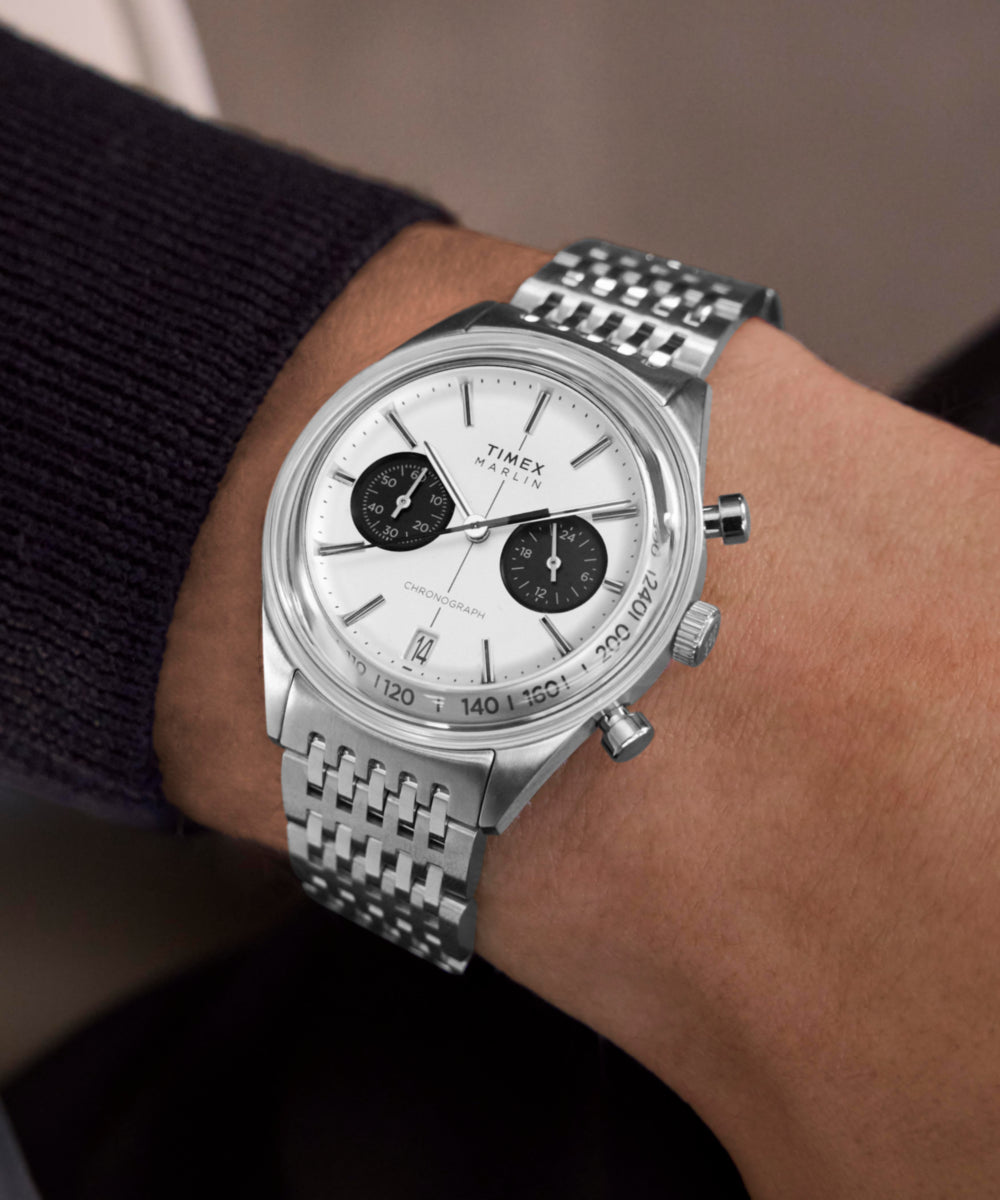 Timex Marlin Jet Quartz Chronograph 40mm Stainless Steel Bracelet Watch