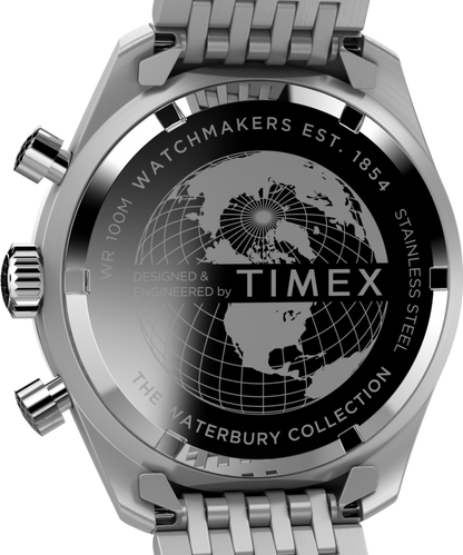Timex Waterbury Chronograph 41mm Stainless Steel Bracelet Watch