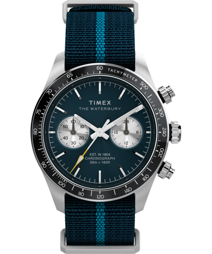 Timex Waterbury Heritage Chronograph 39mm Fabric Strap Watch