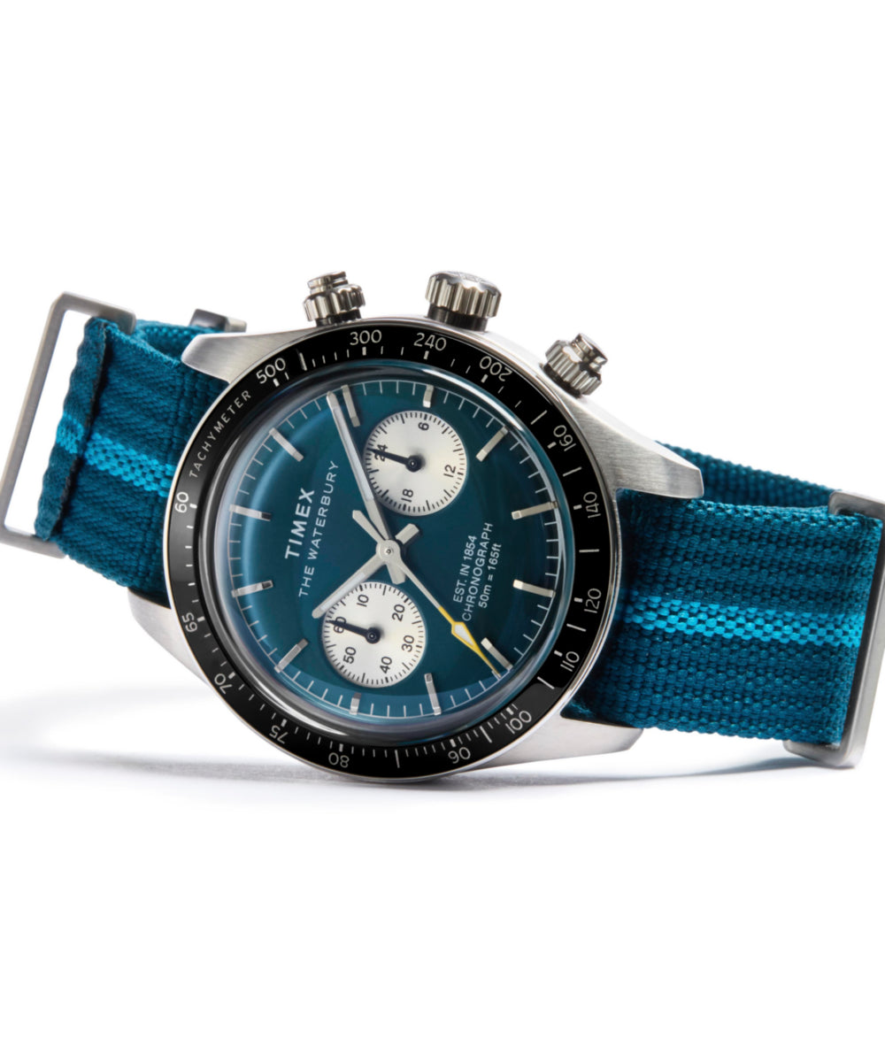 Timex Waterbury Heritage Chronograph 39mm Fabric Strap Watch