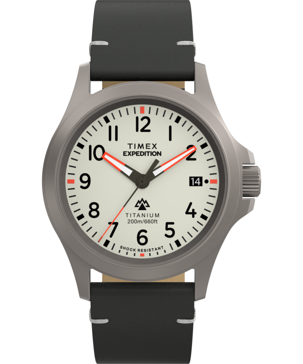 Timex Expedition Titanium 38mm Leather Strap Watch