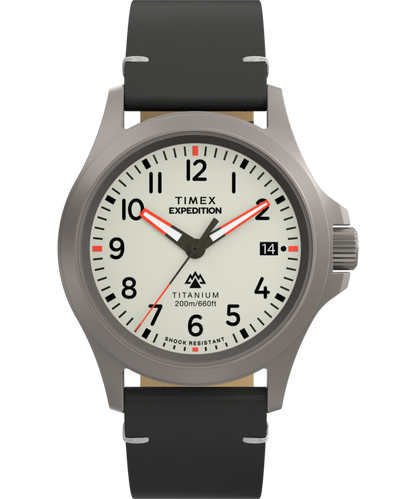 Timex Expedition Titanium 38mm Leather Strap Watch