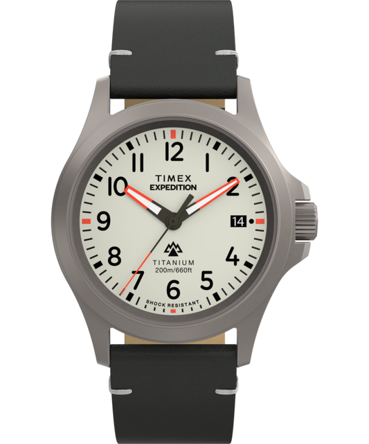 Timex Expedition Titanium 38mm Leather Strap Watch