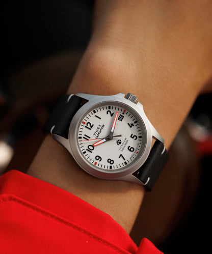 Timex Expedition Titanium 38mm Leather Strap Watch