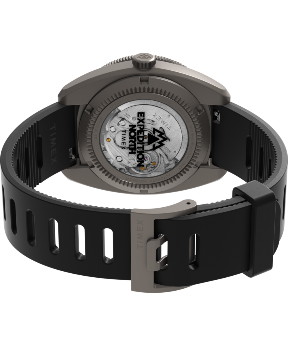 Timex Expedition Pioneer Titanium Automatic GMT 41mm Silicone Strap Watch