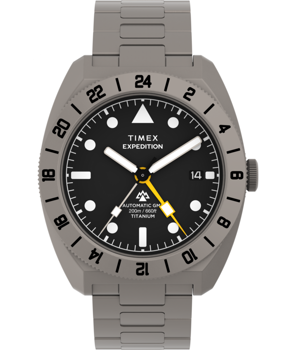 Timex Expedition Pioneer Titanium Automatic GMT 41mm Titanium Bracelet Watc