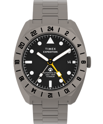 Timex Expedition Pioneer Titanium Automatic GMT 41mm Titanium Bracelet Watc