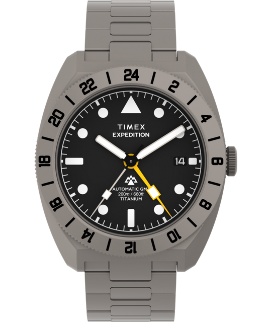 Timex Expedition Pioneer Titanium Automatic GMT 41mm Titanium Bracelet Watc