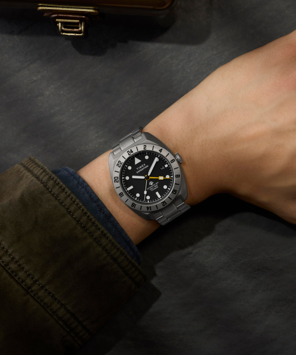 Timex Expedition Pioneer Titanium Automatic GMT 41mm Titanium Bracelet Watc