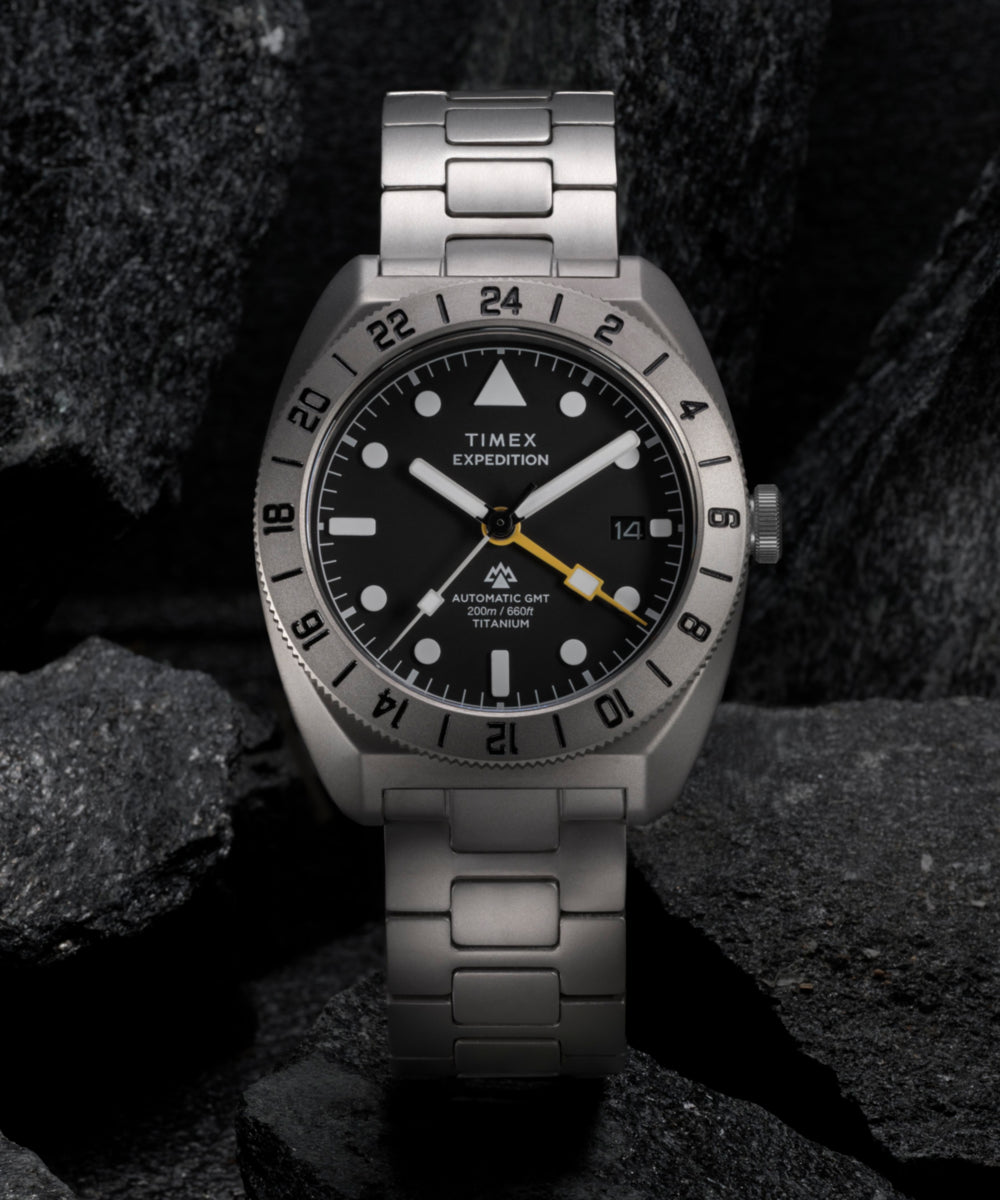 Timex Expedition Pioneer Titanium Automatic GMT 41mm Titanium Bracelet Watc