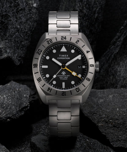 Timex Expedition Pioneer Titanium Automatic GMT 41mm Titanium Bracelet Watc