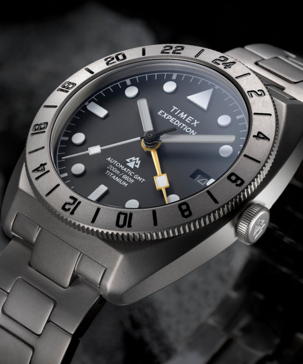 Timex Expedition Pioneer Titanium Automatic GMT 41mm Titanium Bracelet Watc