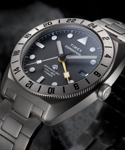Timex Expedition Pioneer Titanium Automatic GMT 41mm Titanium Bracelet Watc