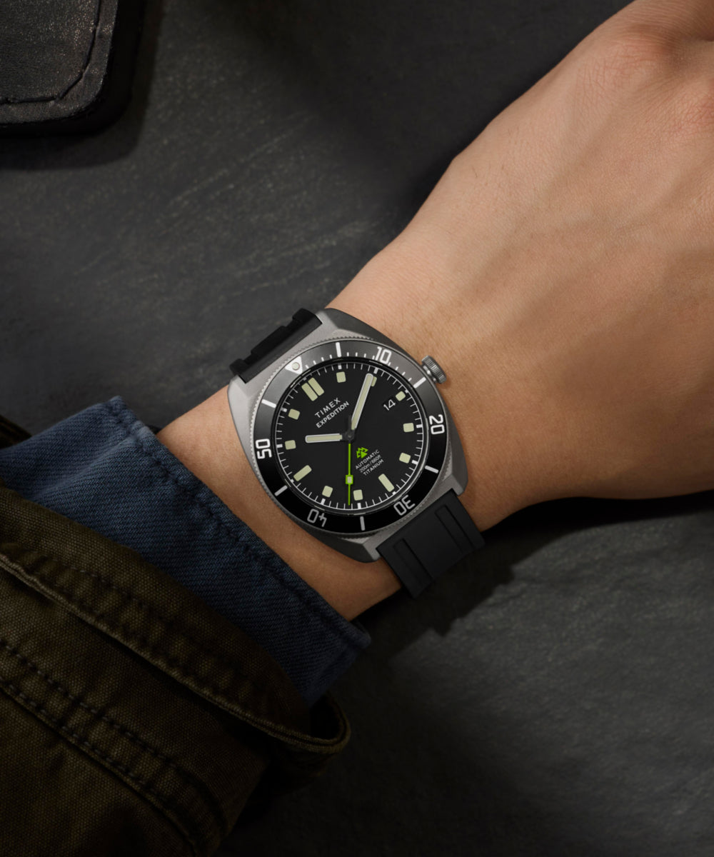 Timex Expedition Pioneer Titanium Automatic 41mm HNBR Synthetic Rubber Stra