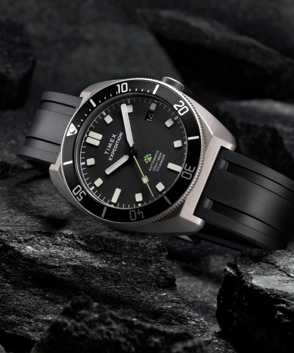 Timex Expedition Pioneer Titanium Automatic 41mm HNBR Synthetic Rubber Stra