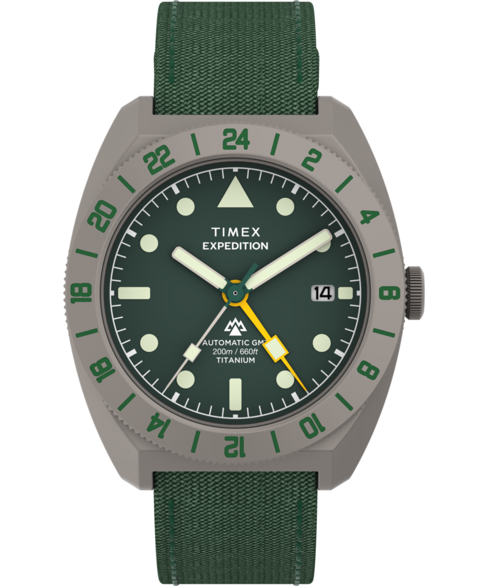 Timex Expedition Pioneer Titanium Automatic GMT 41mm Fabric Strap Watch