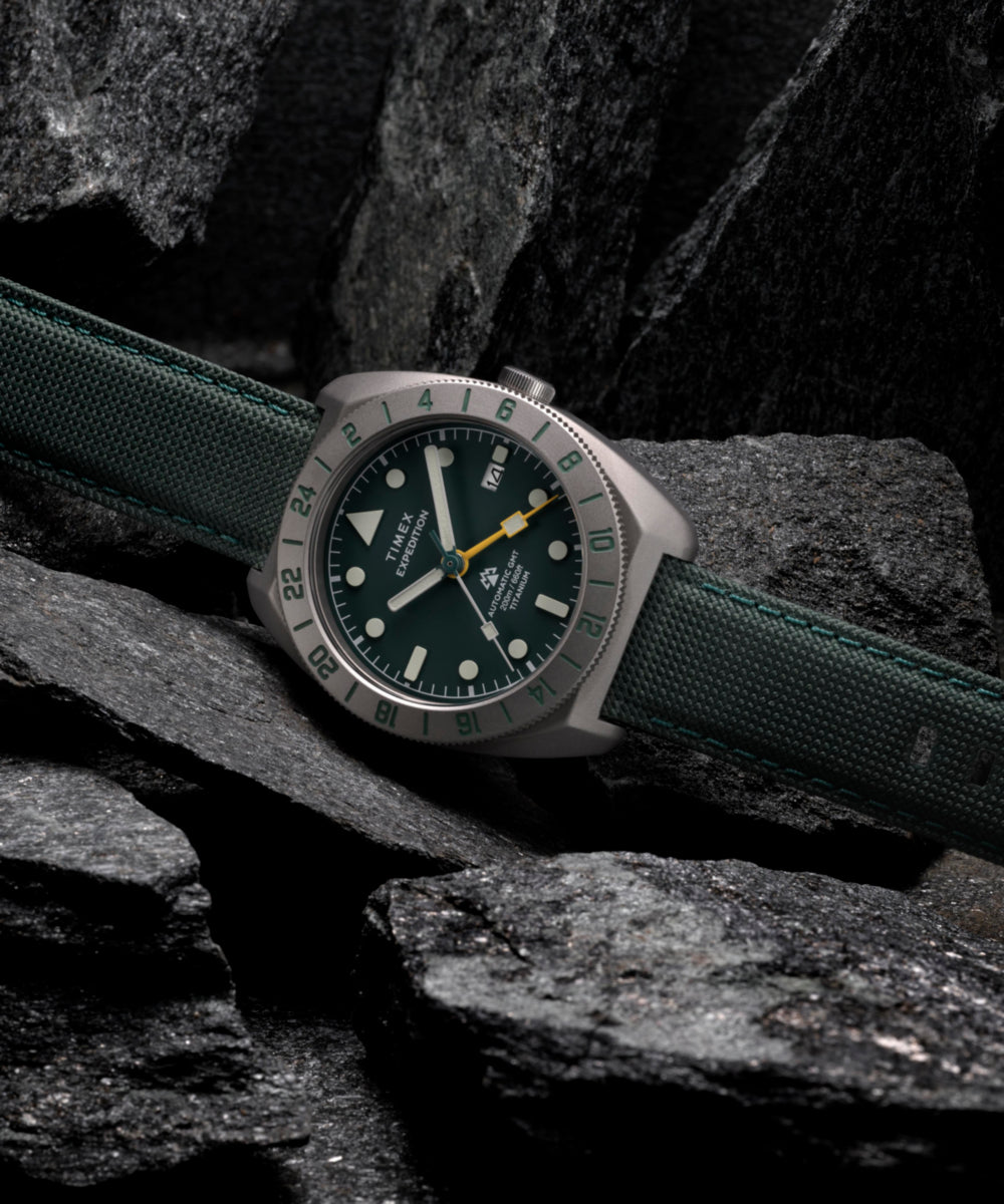 Timex Expedition Pioneer Titanium Automatic GMT 41mm Fabric Strap Watch