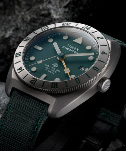 Timex Expedition Pioneer Titanium Automatic GMT 41mm Fabric Strap Watch