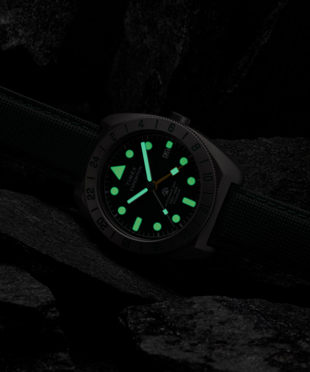Timex Expedition Pioneer Titanium Automatic GMT 41mm Fabric Strap Watch