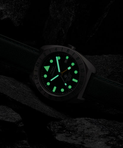 Timex Expedition Pioneer Titanium Automatic GMT 41mm Fabric Strap Watch