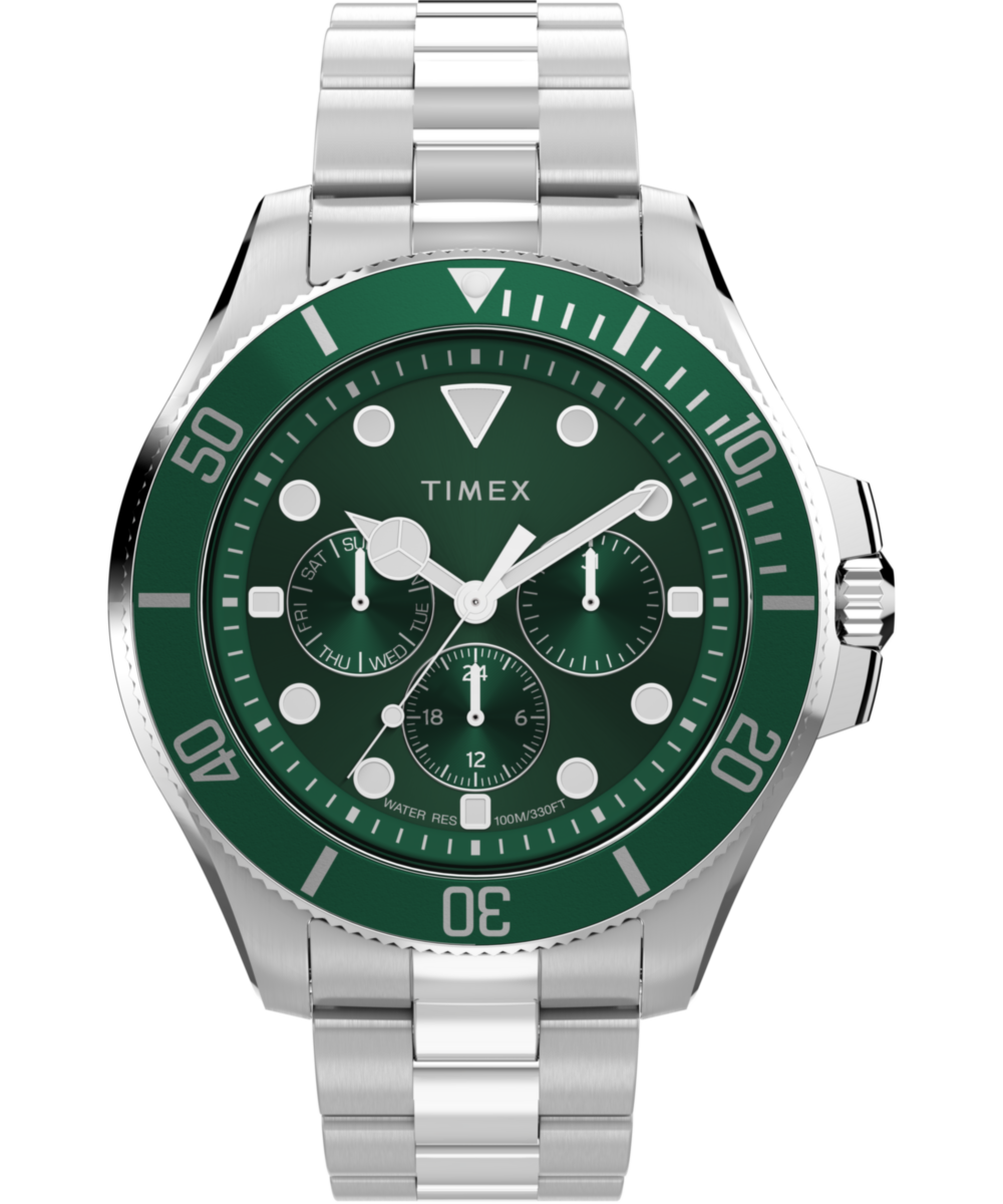 Timex Harborside Coast Multifunction 43mm Stainless Steel Bracelet Watch
