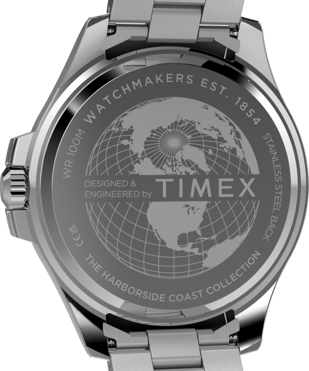 Timex Harborside Coast Multifunction 43mm Stainless Steel Bracelet Watch