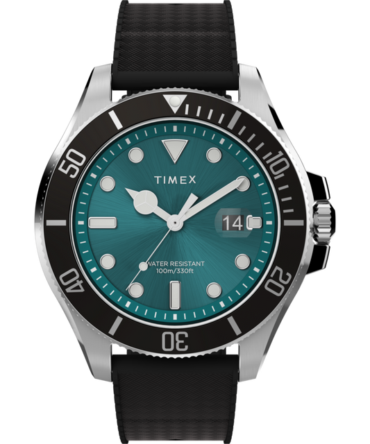 Timex Harborside Coast 44mm Synthetic Rubber Strap Watch