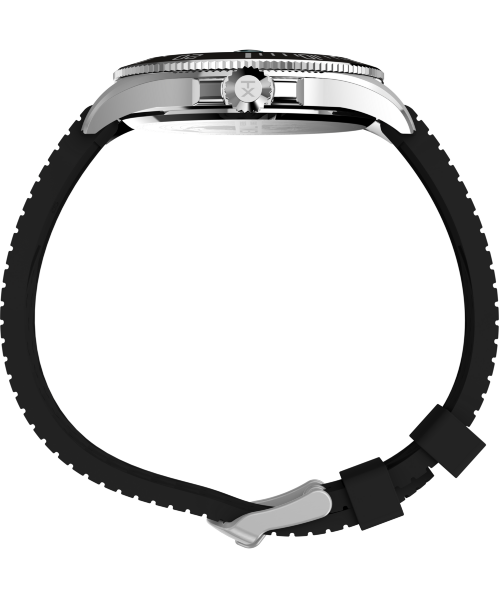 Timex Harborside Coast 44mm Synthetic Rubber Strap Watch