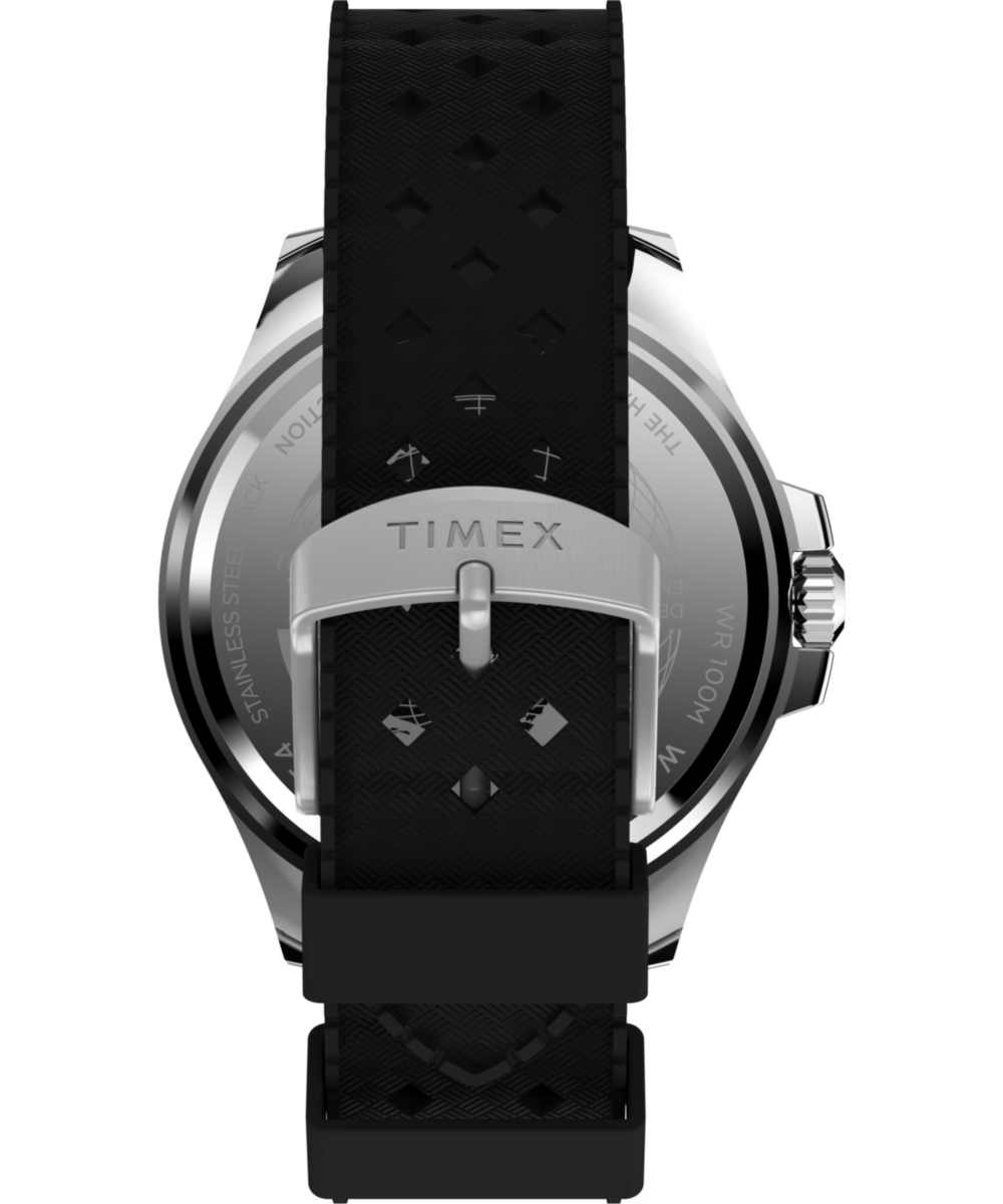 Timex Harborside Coast 44mm Synthetic Rubber Strap Watch