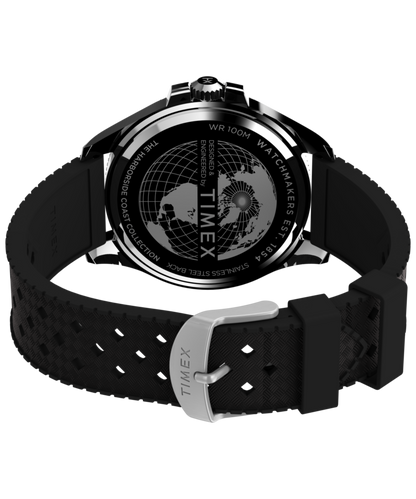 Timex Harborside Coast 44mm Synthetic Rubber Strap Watch