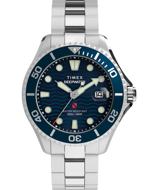 Timex Deepwater Meridian 200 44mm Stainless Steel Bracelet Watch