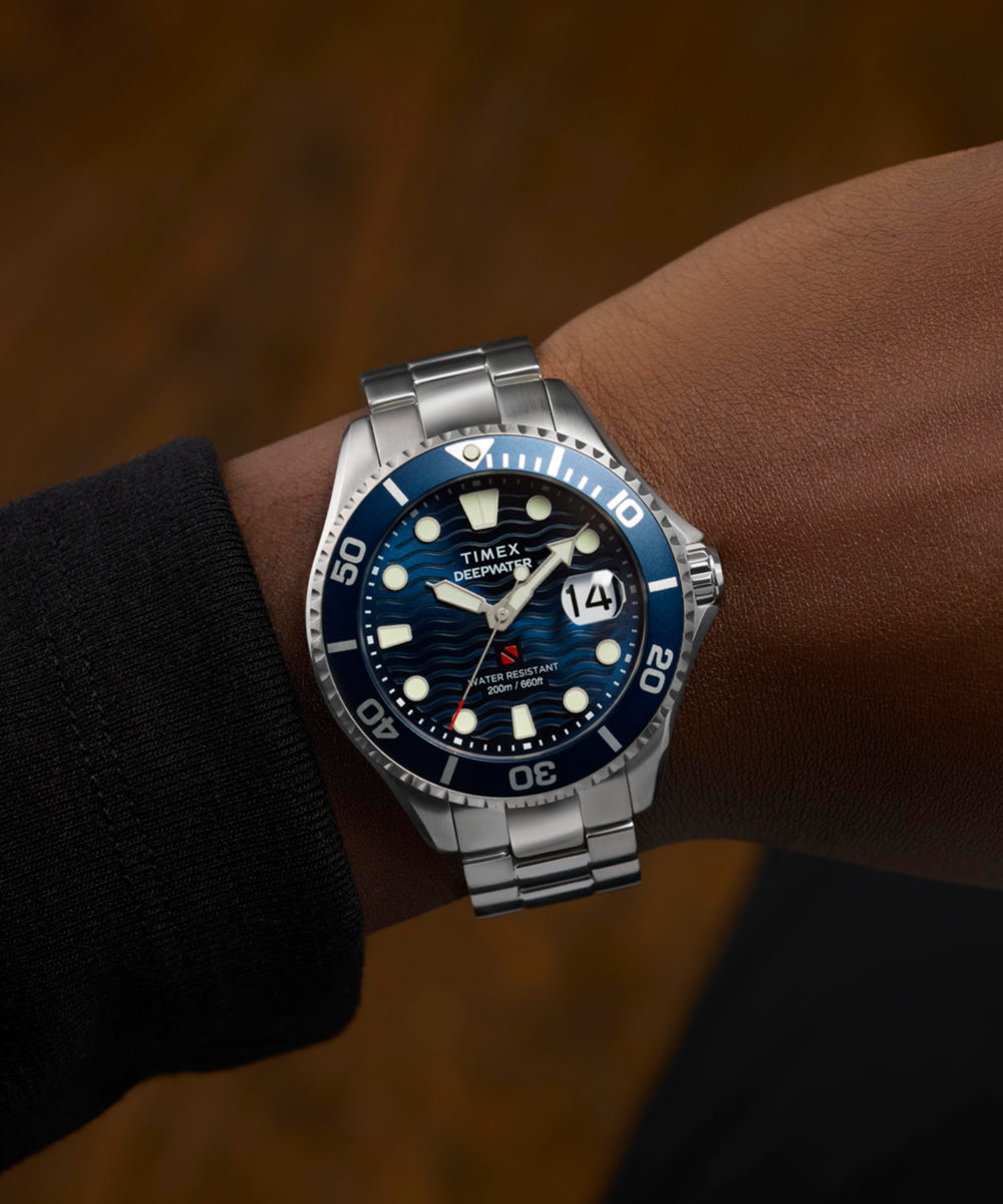 Timex Deepwater Meridian 200 44mm Stainless Steel Bracelet Watch