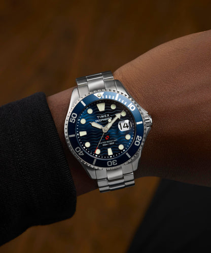 Timex Deepwater Meridian 200 44mm Stainless Steel Bracelet Watch