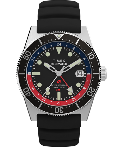 Timex Deepwater Reef 200 GMT 41mm Synthetic Rubber Strap Watch