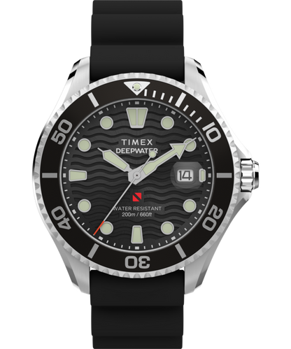 Timex Deepwater Meridian 200 44mm Synthetic Rubber Strap Watch